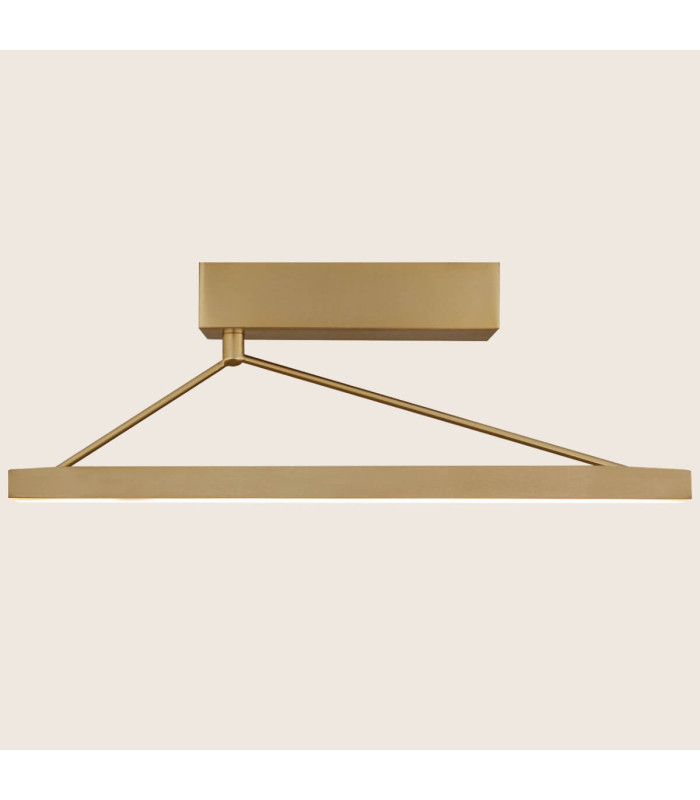 Myrina 40cm Integrated Led Semi Flush Ceiling Light Brass LED 3000K Dimmable-2