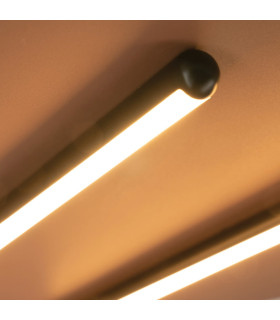 Neapolis 60cm Integrated Led Semi Flush Ceiling Light Sandy Brick Red-Black Matt LED 3000K Dimmable-2