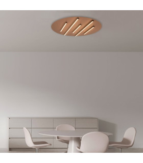 Neapolis 80cm Integrated Led Semi Flush Ceiling Light Sandy Brick Red-Black Matt LED 3000K Dimmable-2