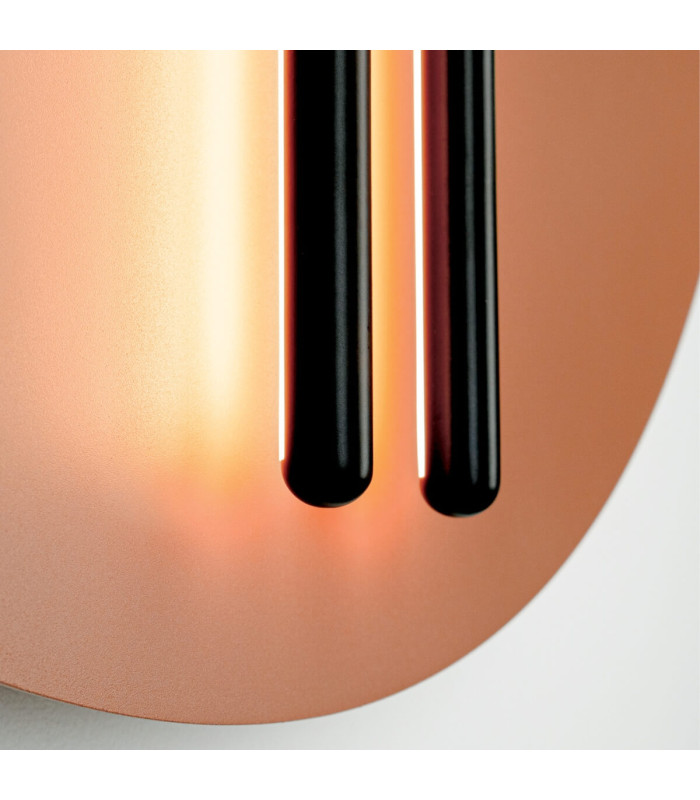 Neapolis 40cm Integrated Led Wall Lamp Sandy Brick Red-Black Matt LED 3000K Dimmable-2
