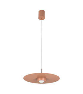 Kapedes 35cm Dome Pendant Ceiling Light Sandy Brick Red LED 3000K Dimmable-1