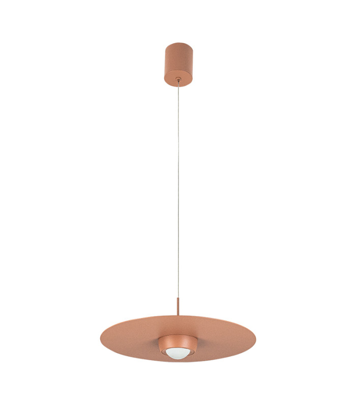 Kapedes 35cm Dome Pendant Ceiling Light Sandy Brick Red LED 3000K Dimmable-1