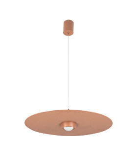 Kapedes 55cm Dome Pendant Ceiling Light Sandy Brick Red LED 3000K Dimmable-1