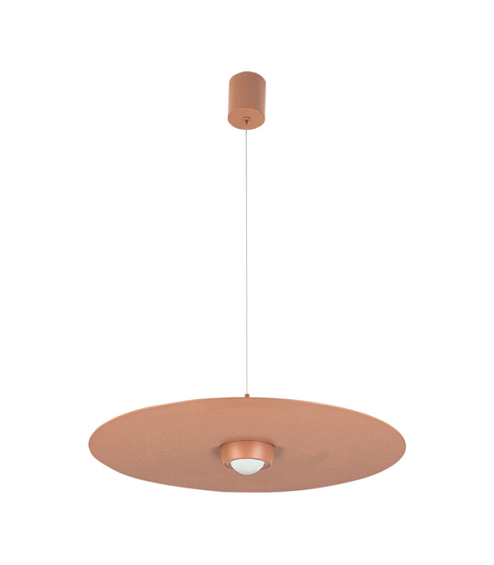 Kapedes 55cm Dome Pendant Ceiling Light Sandy Brick Red LED 3000K Dimmable-1