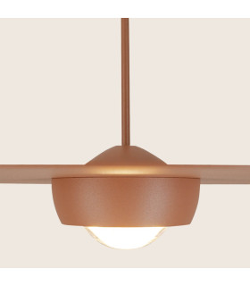 Kapedes 55cm Dome Pendant Ceiling Light Sandy Brick Red LED 3000K Dimmable-2