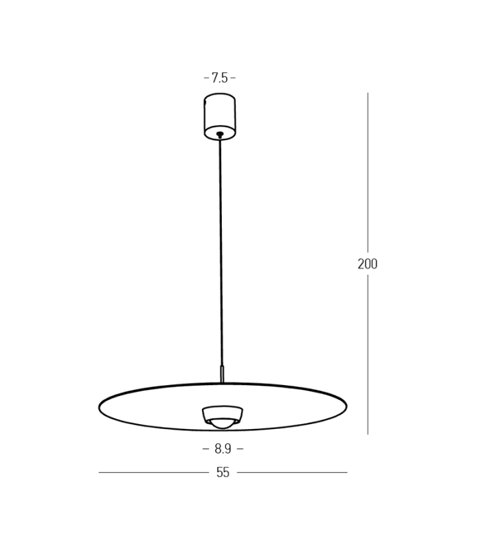 Kapedes 55cm Dome Pendant Ceiling Light Sandy Brick Red LED 3000K Dimmable-4