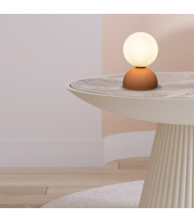 Aerion Globe Table Lamp Terracotta-Black 1xG9 LED-2