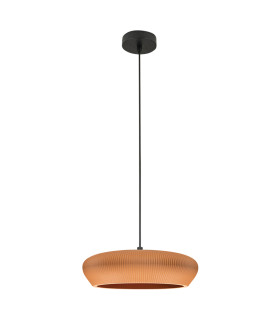 Arcadia Cylindrical Pendant Ceiling Light Terracotta-Sandy Black 2xG9 LED-1