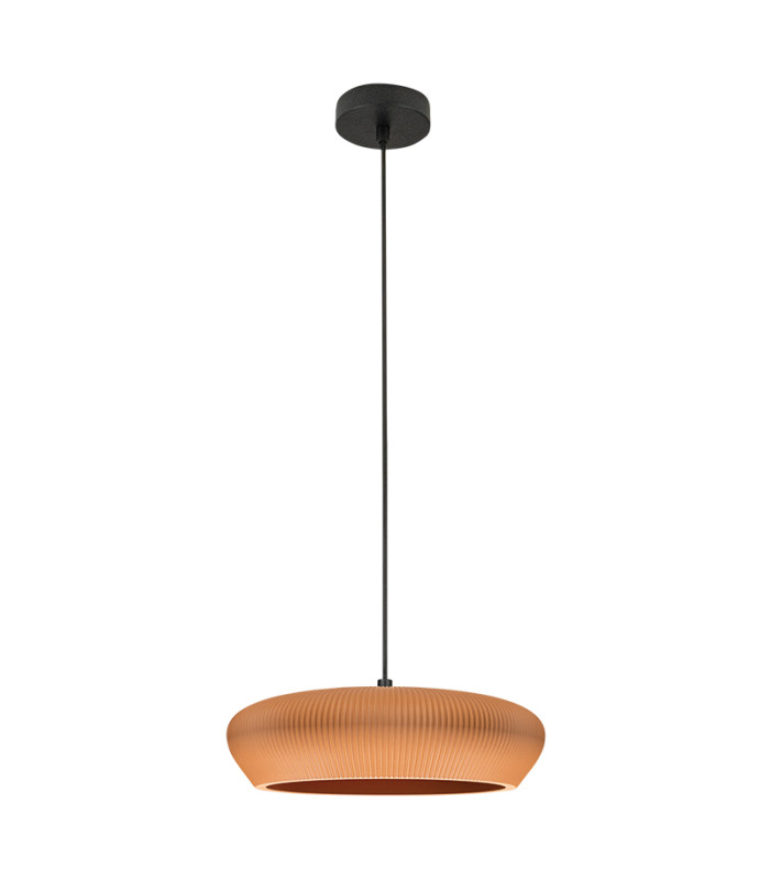 Arcadia Cylindrical Pendant Ceiling Light Terracotta-Sandy Black 2xG9 LED-1