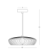 Arcadia Cylindrical Pendant Ceiling Light Grey-Sandy Black 2xG9 LED-4