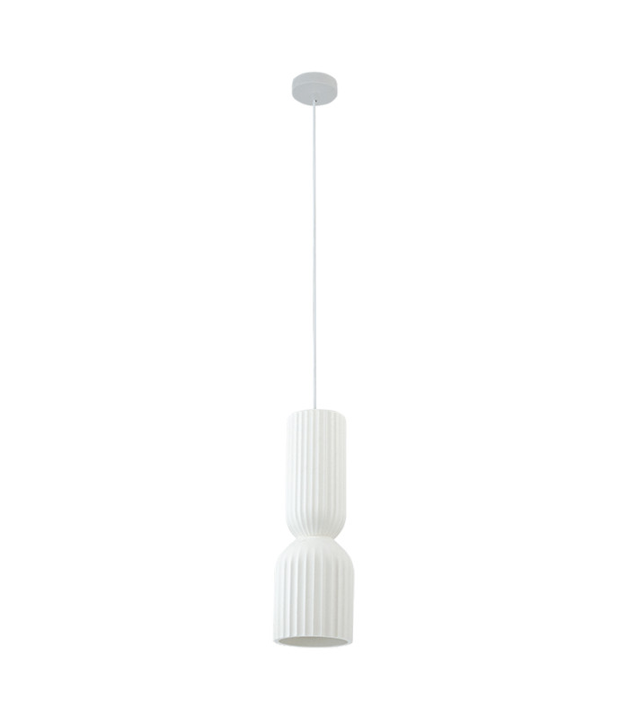 Arcadia Slim Pendant Ceiling Light White 1xE27 LED-1