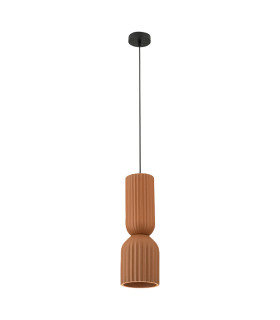 Arcadia Slim Pendant Ceiling Light Terracotta-Sandy Black 1xE27 LED-1
