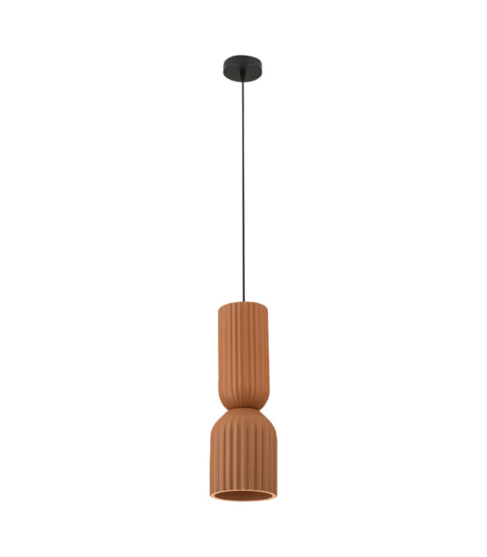 Arcadia Slim Pendant Ceiling Light Terracotta-Sandy Black 1xE27 LED-1
