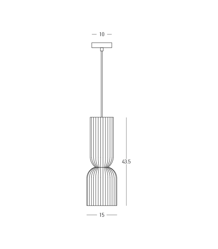 Arcadia Slim Pendant Ceiling Light White 1xE27 LED-4