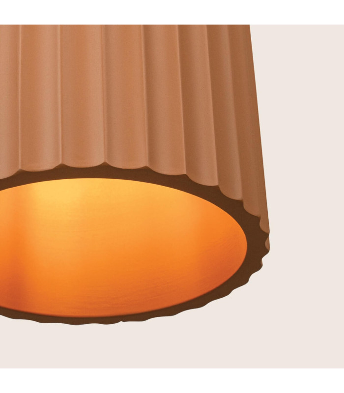 Arcadia Slim Pendant Ceiling Light Terracotta-Sandy Black 1xE27 LED-4