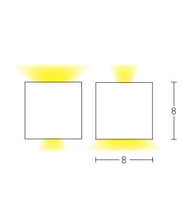 Mezdra Outdoor Up Down Wall Lamp Graphite LED 3000K IP54-2