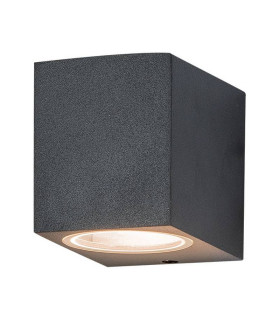 Levski Square Outdoor Wall Down Lamp Graphite 1xGU10 IP54-1