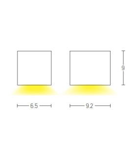 Levski Square Outdoor Wall Down Lamp Graphite 1xGU10 IP54-2