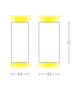 Levski Square Outdoor Up Down Wall Lamp Graphite 2xGU10 IP54-2