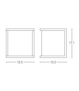 Teteven Square Outdoor Modern Wall Lamp Graphite 1xE27 IP54-2
