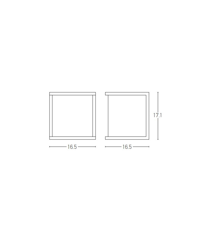 Teteven Square Outdoor Modern Wall Lamp Graphite 1xE27 IP54-2
