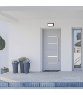 Teteven Rectangle Outdoor Modern Wall Lamp Graphite 1xE27 IP54-2