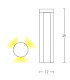 Elhovo 45cm Outdoor Bollard Graphite LED 3000K IP54-4