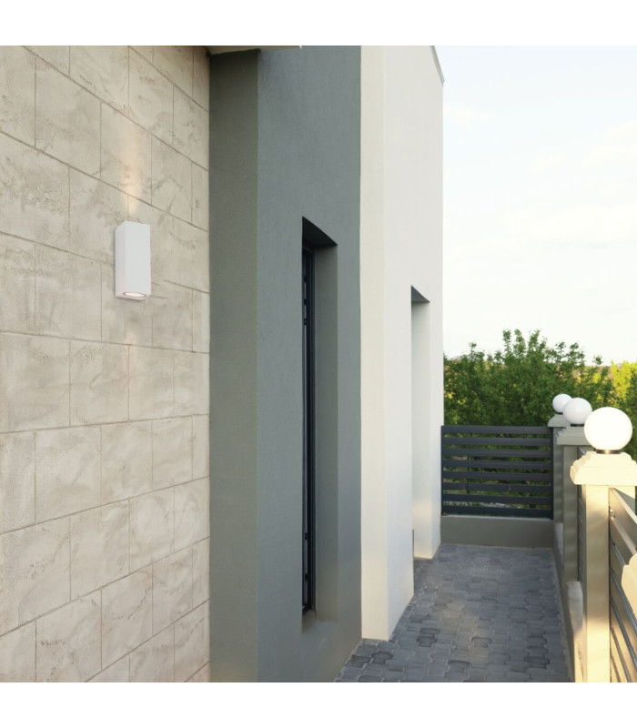 Lukovit Outdoor Up Down Wall Lamp Sandy White 2xGU10 IP54-3