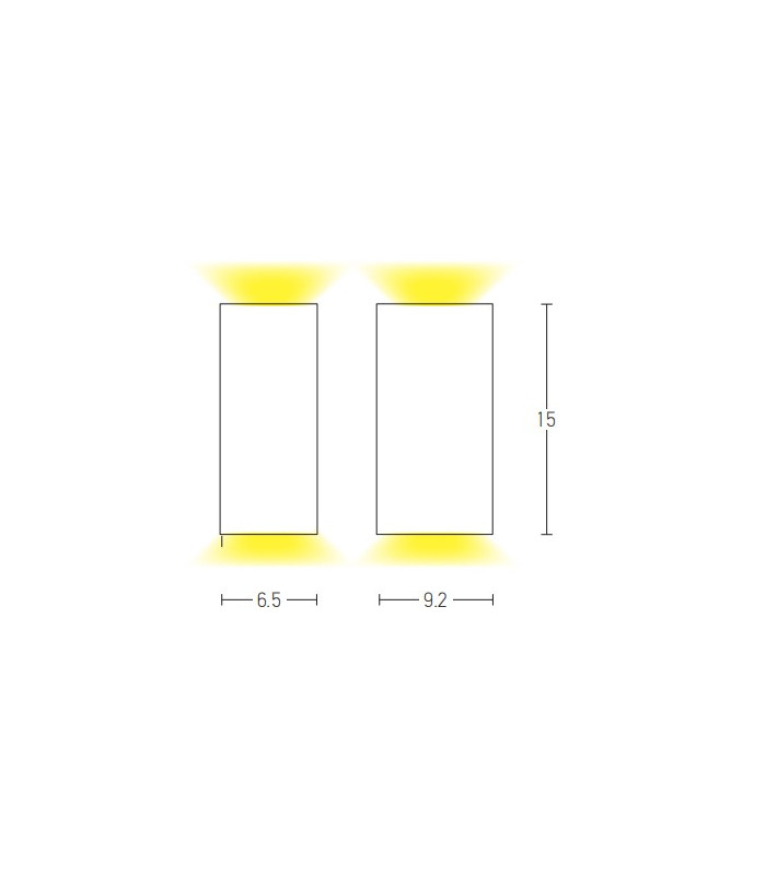 Lukovit Outdoor Up Down Wall Lamp Sandy White 2xGU10 IP54-4