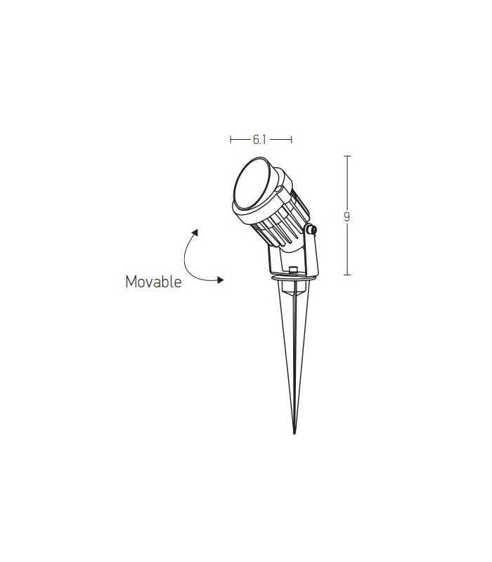 Sredets Outdoor Spike Graphite LED 3000K IP65-3