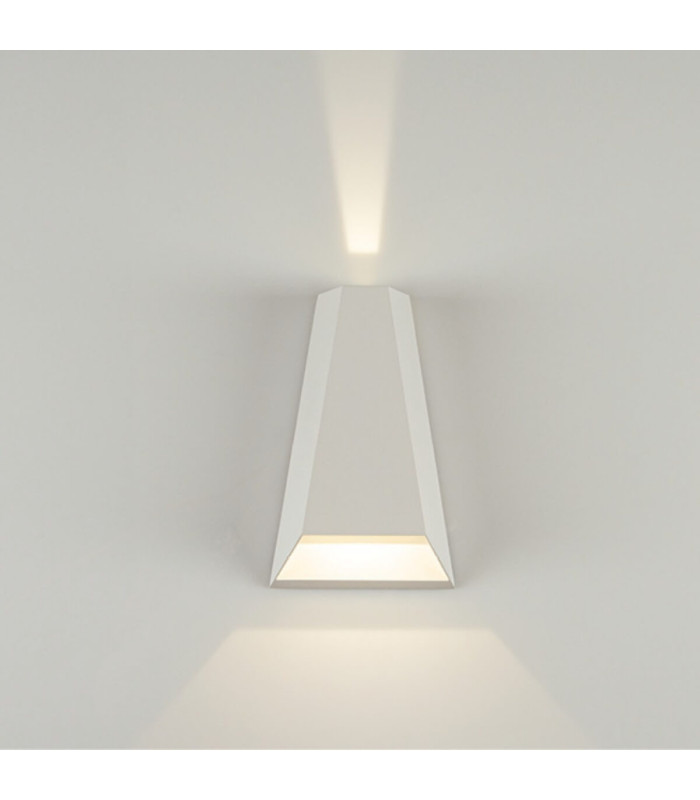 Sopot 17.5cm Outdoor Up Down Wall Lamp Sandy White LED 3000K IP54 2x3W-2