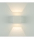 Sopot 8cm Outdoor Up Down Wall Lamp Sandy White LED 3000K IP54 2x3W-2