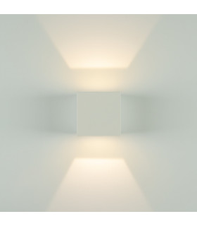 Sopot 8cm Outdoor Up Down Wall Lamp Sandy White LED 3000K IP54 2x3W-2