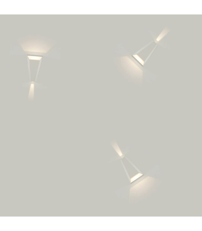 Sopot 17.5cm Outdoor Up Down Wall Lamp Sandy White LED 3000K IP54 2x3W-3