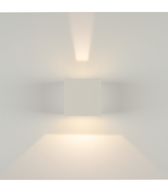Sopot 8cm Outdoor Up Down Wall Lamp Sandy White LED 3000K IP54 2x3W-3