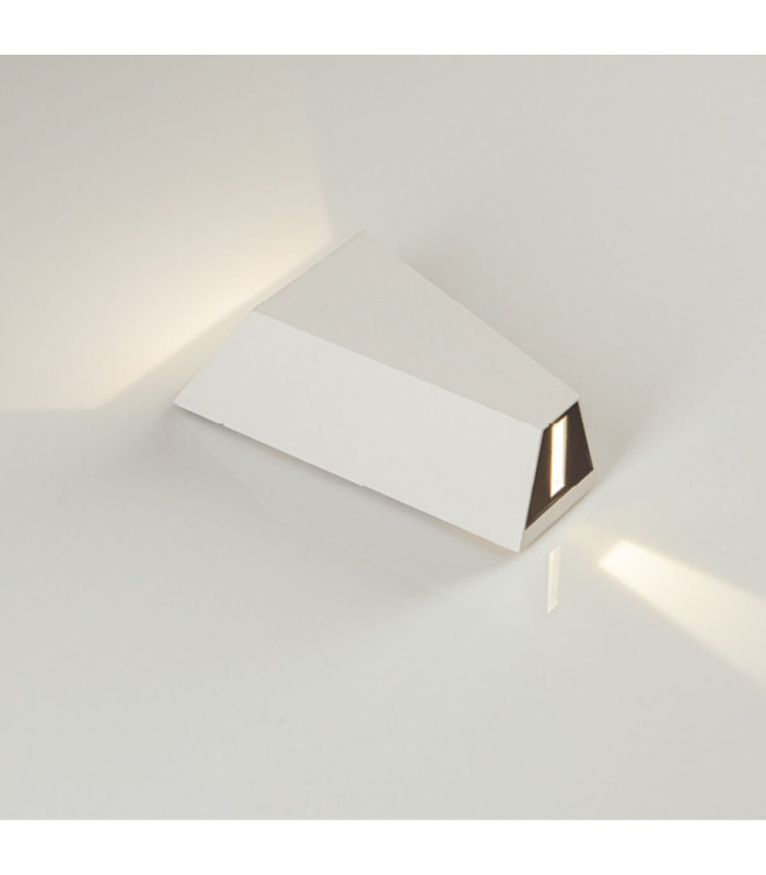 Sopot 17.5cm Outdoor Up Down Wall Lamp Sandy White LED 3000K IP54 2x3W-4