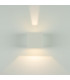 Sopot 8cm Outdoor Up Down Wall Lamp Sandy White LED 3000K IP54 2x3W-5