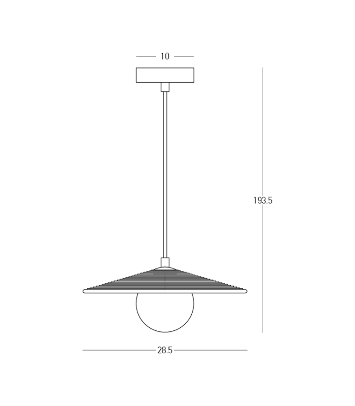 Arion 
Dome Pendant Ceiling Light Terracotta-Black 1xG9 LED-4