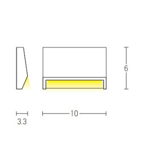 Kubrat Outdoor Flush Wall Lamp White LED 3000K IP54-2