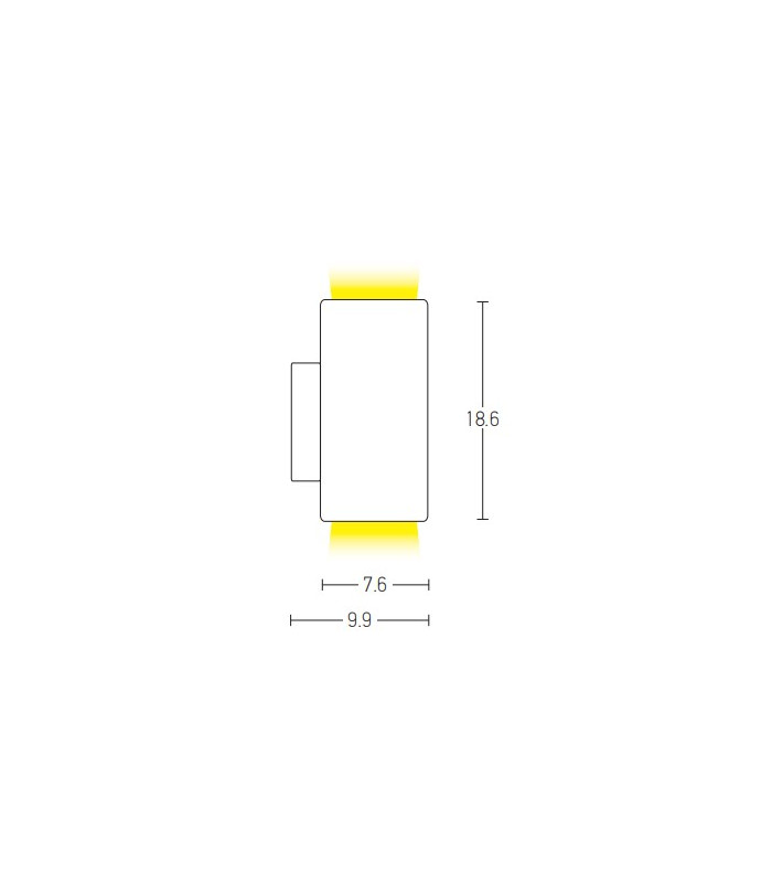 Hisarya Outdoor Up Down Wall Lamp White 2xGU10 IP54-3