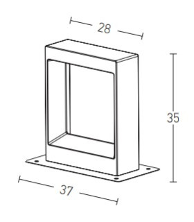 Simitli 35cm Outdoor Pedestal Light Natural Concrete LED 3000K IP54-2