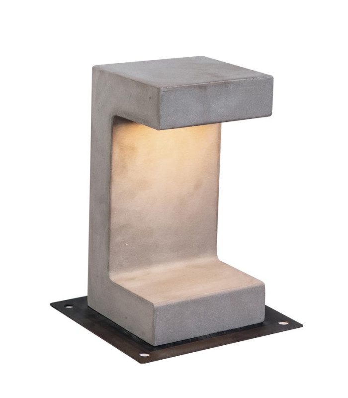 Simitli 30cm Outdoor Pedestal Light Natural Concrete LED 3000K IP54-1