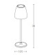 Elin 10.5cm Outdoor Portable Lamp Sandy White LED 3000K IP54 Dimmable-3