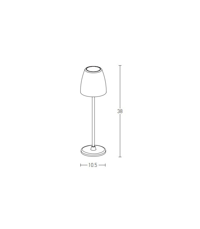 Elin 10.5cm Outdoor Portable Lamp Sandy White LED 3000K IP54 Dimmable-3