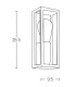 Bobov Outdoor Wall Lantern Sandy Black 1xE27 IP65-2