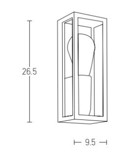 Bobov Outdoor Wall Lantern Sandy Black 1xE27 IP65-2