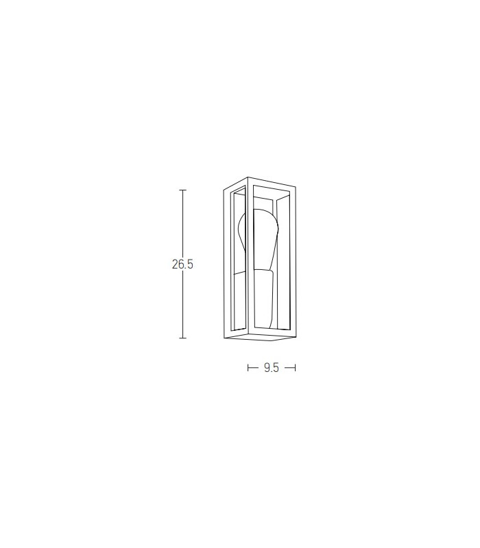 Bobov Outdoor Wall Lantern Sandy Black 1xE27 IP65-2