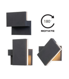 Zambelis 16cm Outdoor Modern Wall Lamp Graphite LED 3000K IP65-2