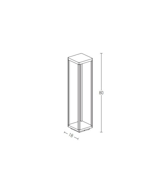 Kuklen Outdoor Bollard Graphite LED 3000K IP54-4