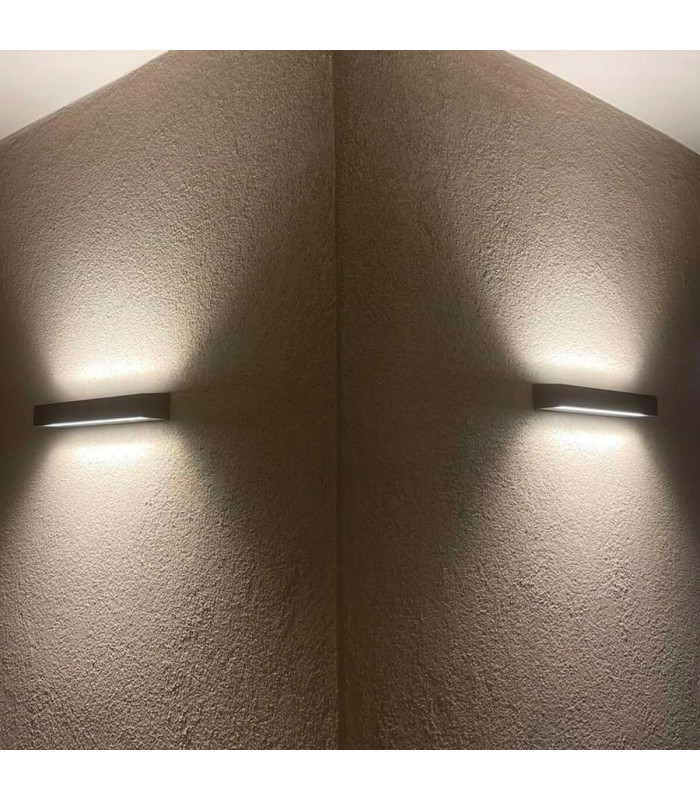 Zambelis Outdoor Up Down Wall Lamp Graphite LED 3000K IP65 30W-2